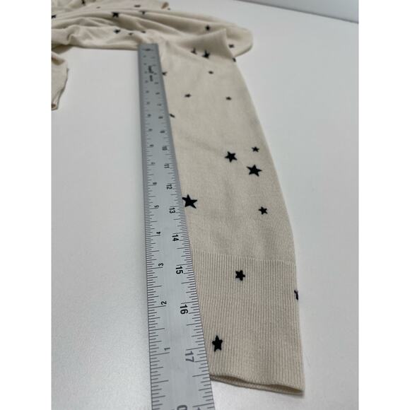 Banana Republic Silk Cashmere Crewneck Sweater Cream Stars America 4th Women XS - Picture 11 of 11